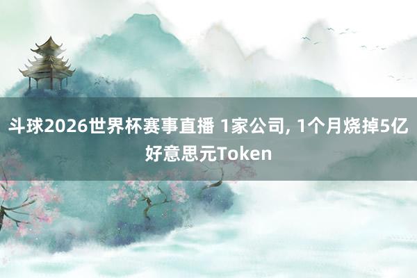 斗球2026世界杯赛事直播 1家公司, 1个月烧掉5亿好意思元Token