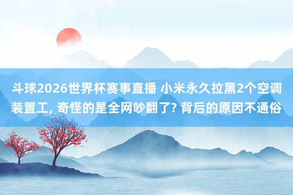 斗球2026世界杯赛事直播 小米永久拉黑2个空调装置工, 奇怪的是全网吵翻了? 背后的原因不通俗