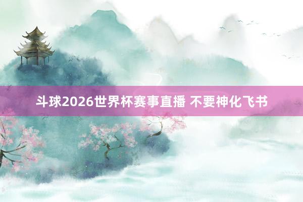 斗球2026世界杯赛事直播 不要神化飞书