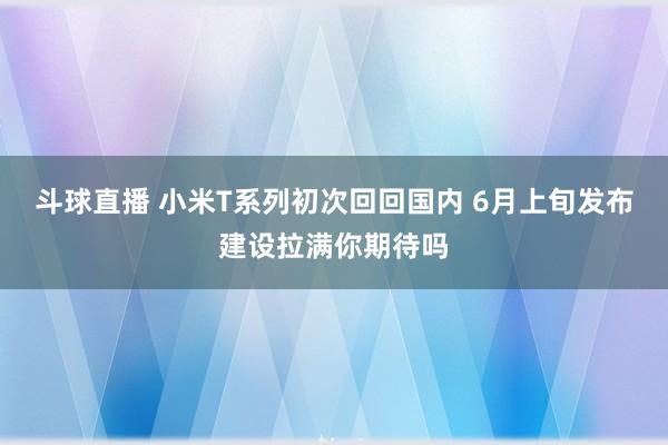 斗球直播 小米T系列初次回回国内 6月上旬发布建设拉满你期待吗