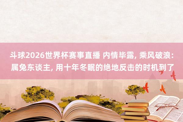 斗球2026世界杯赛事直播 内情毕露, 乘风破浪: 属兔东谈主, 用十年冬眠的绝地反击的时机到了