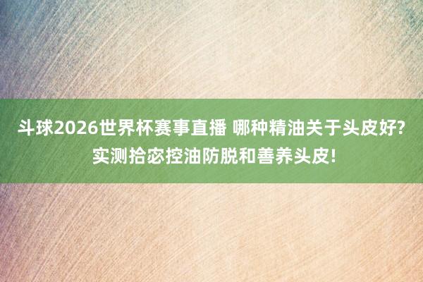 斗球2026世界杯赛事直播 哪种精油关于头皮好? 实测拾宓控油防脱和善养头皮!