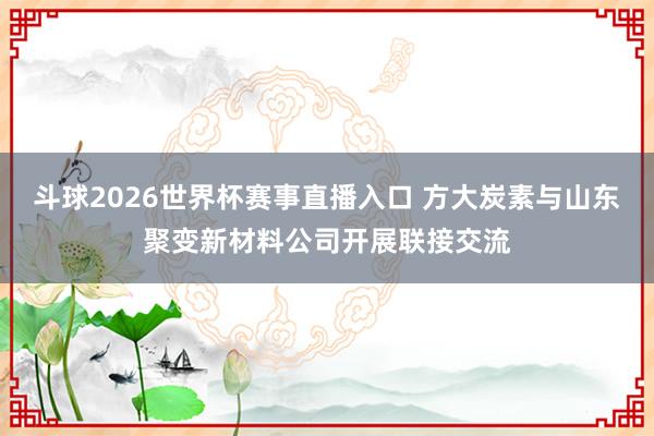 斗球2026世界杯赛事直播入口 方大炭素与山东聚变新材料公司开展联接交流