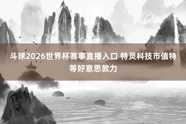 斗球2026世界杯赛事直播入口 特灵科技市值特等好意思敦力