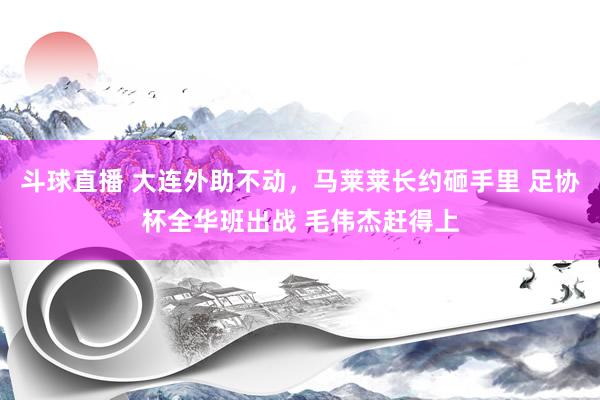 斗球直播 大连外助不动，马莱莱长约砸手里 足协杯全华班出战 毛伟杰赶得上