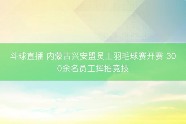斗球直播 内蒙古兴安盟员工羽毛球赛开赛 300余名员工挥拍竞技