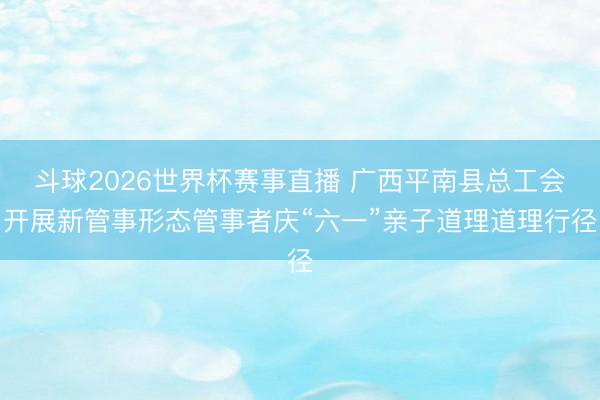 斗球2026世界杯赛事直播 广西平南县总工会开展新管事形态管事者庆“六一”亲子道理道理行径