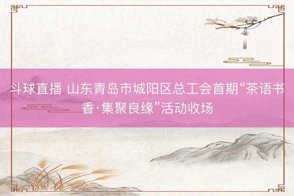 斗球直播 山东青岛市城阳区总工会首期“茶语书香·集聚良缘”活动收场