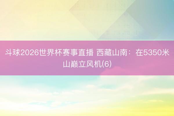 斗球2026世界杯赛事直播 西藏山南:在5350米山巅立风机(6)
