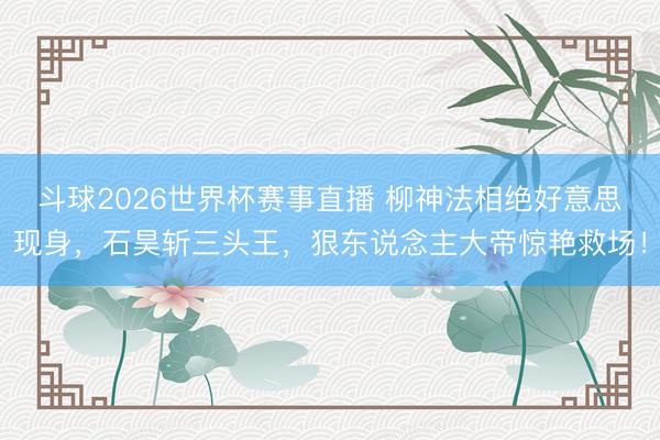 斗球2026世界杯赛事直播 柳神法相绝好意思现身,石昊斩三头王,狠东说念主大帝惊艳救场!